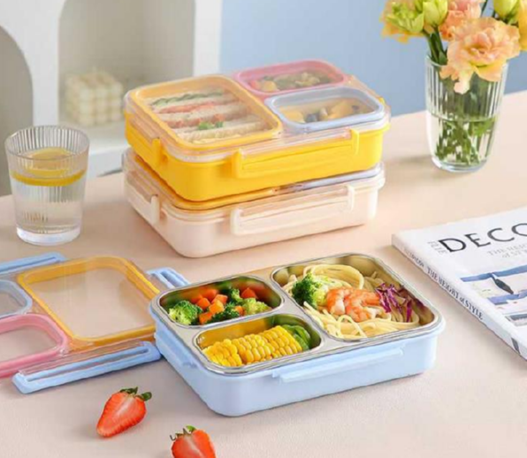 Customized Storage Container Set for Fresh-Keeping Lunch Bento Boxes for Students