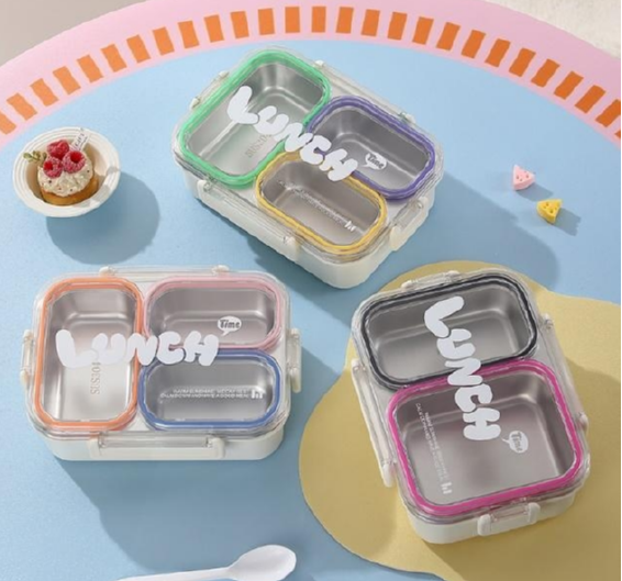Hotsale 2 Compartment Stainless Steel Bento Lunch Box Kids Leak-Proof Insulated Food Jar Lunch Box
