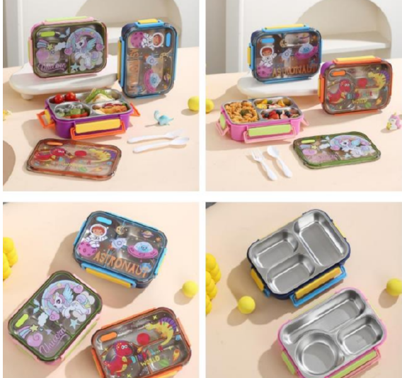 OEM Insulated SUS304 Stainless Steel Bento Lunch Box Kids Leak-Proof Food Container