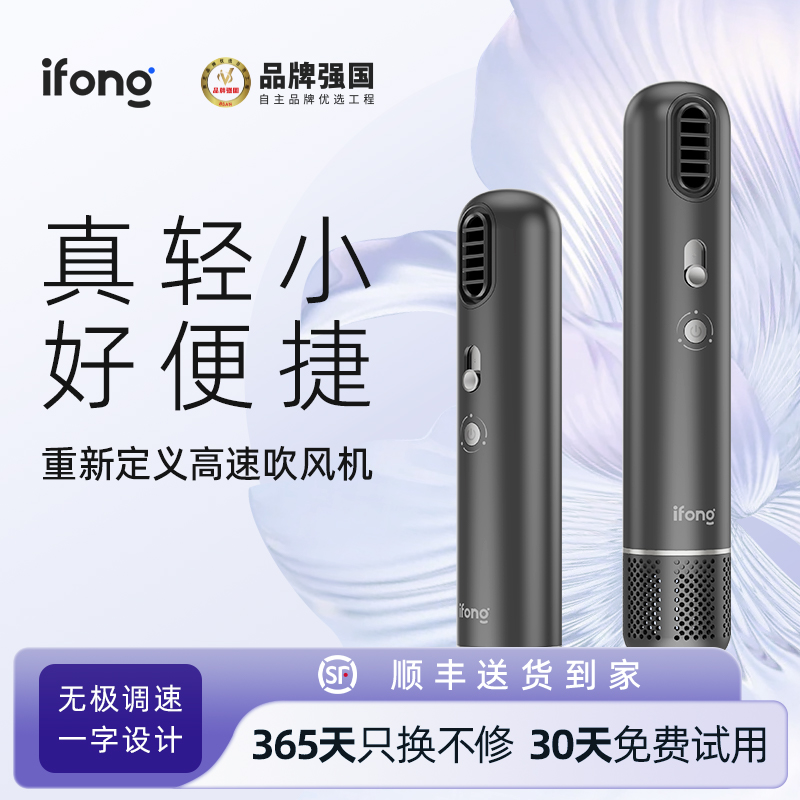 iFong S1 Ionic Hair Dryer, Powerful Airflow, Fast Drying, Hair Care & Portable Travel Design
