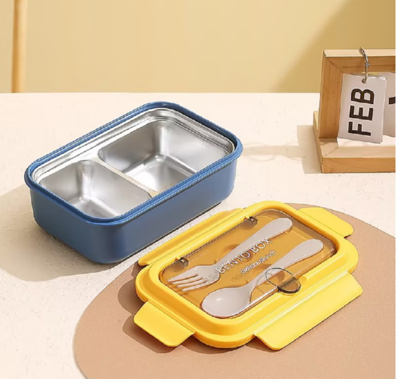Factory Supply 304 Stainless Steel Heat Preservation Lunch Box Plastic Lid New Style Students