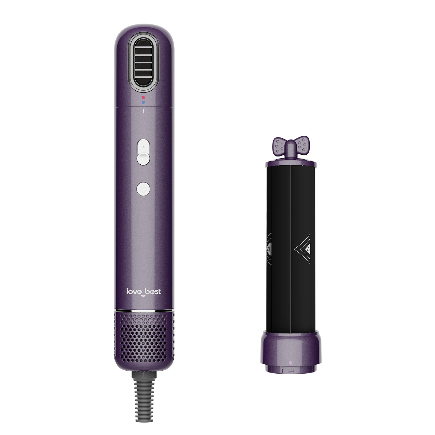 iFong S2 Lite Paint-Free Design Plasma Hair Styling Dryer Kit, Hair Curler, Straightening Brush & Travel Set