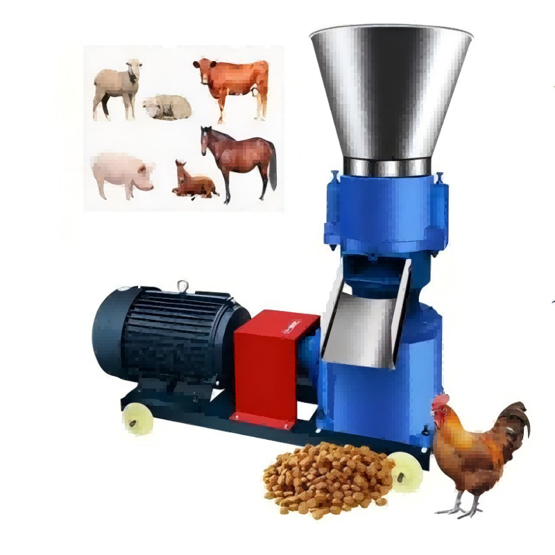 Animal feed pellet machine for chickens, ducks, geese, pigs, cattle, sheep, and horses.